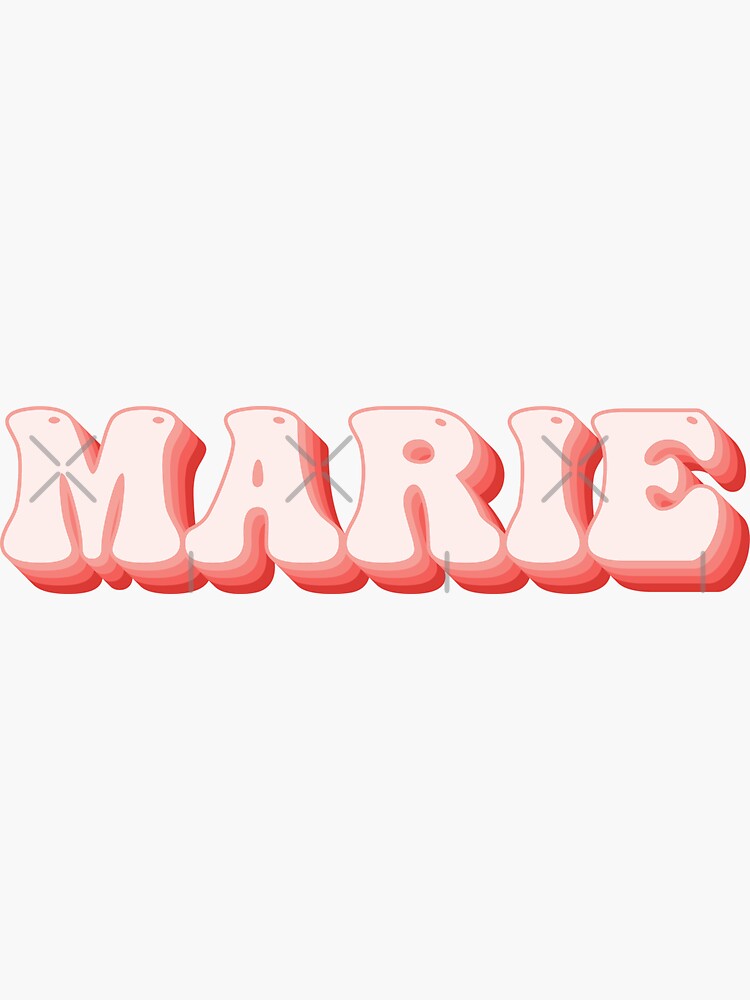 Marie Name Stickers for Sale | Redbubble