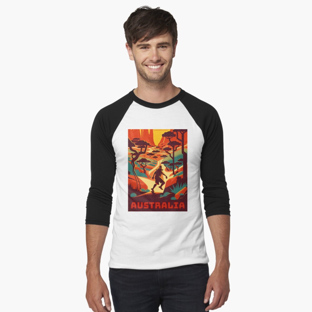 Item preview, Baseball ¾ Sleeve T-Shirt designed and sold by AI-nspiration.