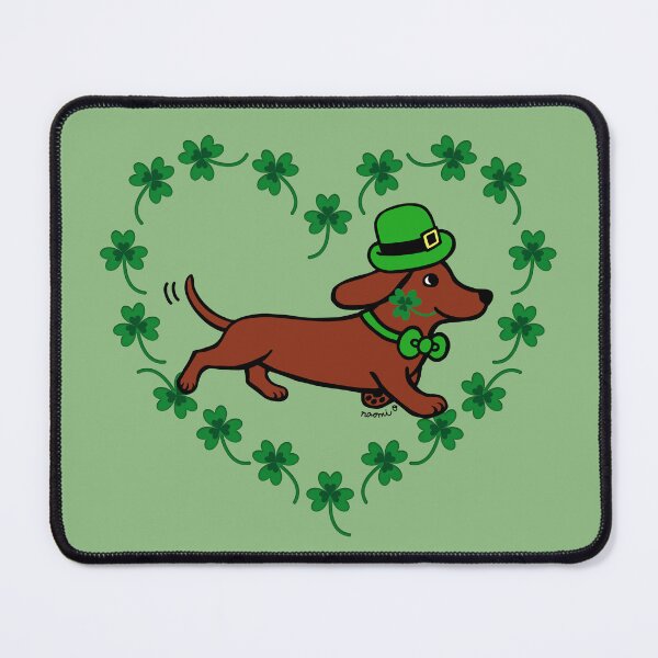 Item preview, St. Patrick's Day Red Smooth Dachshund designed and sold by HappyLabradors.