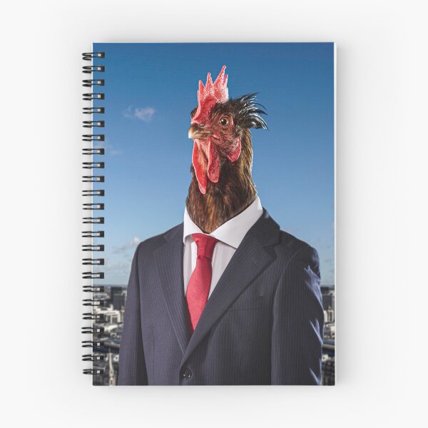 Item preview, cockeral dressed as a businessman Spiral Notebook designed and sold by 3407.