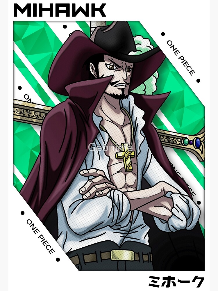 Dracule Mihawk - One Piece v.3 color version iPad Case & Skin for