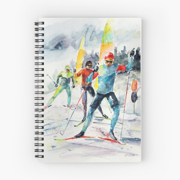 Item preview, cross-country skiers designed and sold by Barbara Pommerenke.