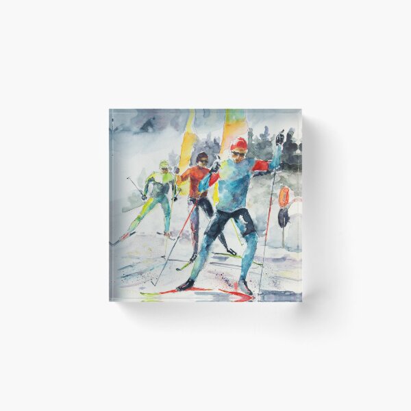 Item preview, cross-country skiers designed and sold by Barbara Pommerenke.