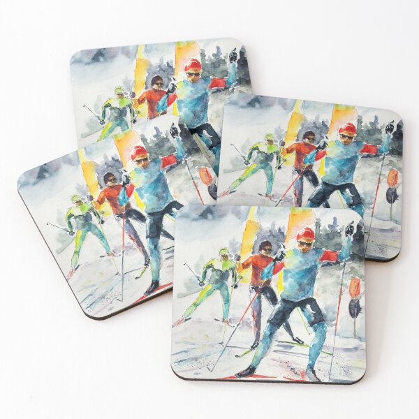 Item preview, cross-country skiers designed and sold by Barbara Pommerenke.
