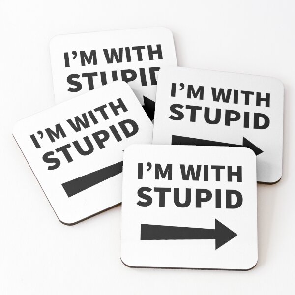 Item preview, I'm With Stupid - Arrow Pointing Right designed and sold by SimpliText.