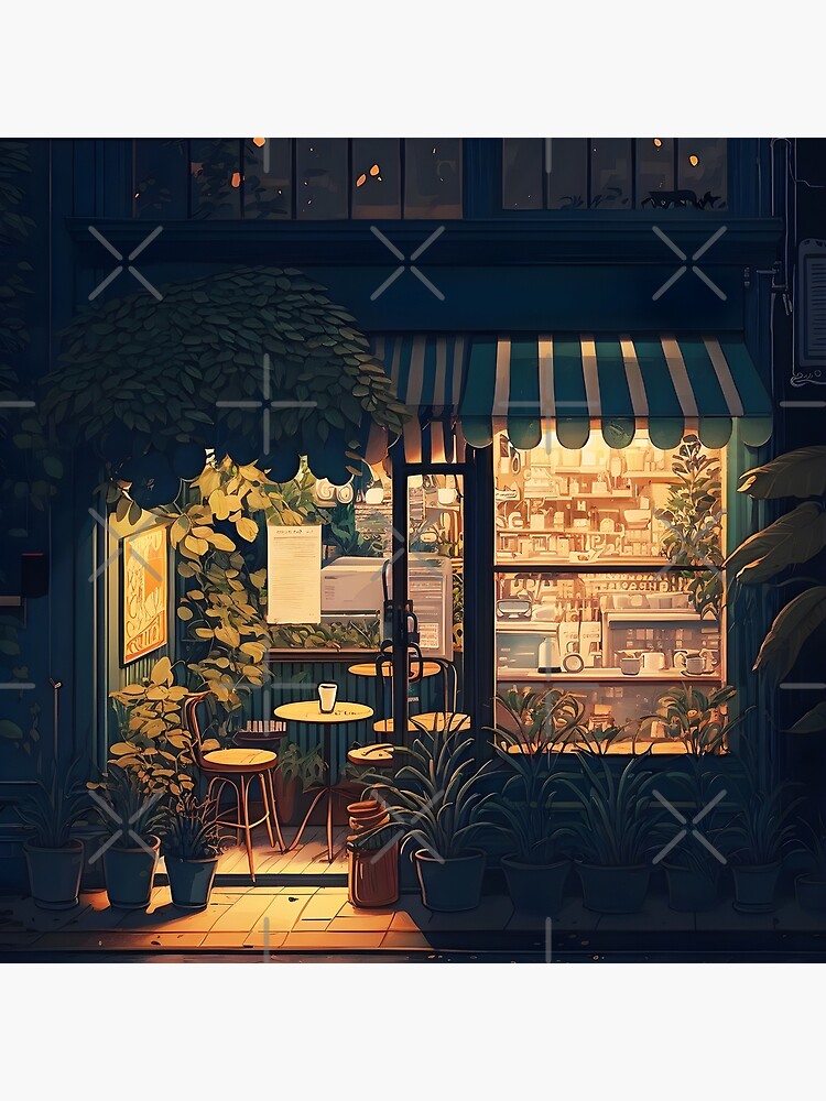 Lofi, aesthetic vibes, coffee shop, rainy