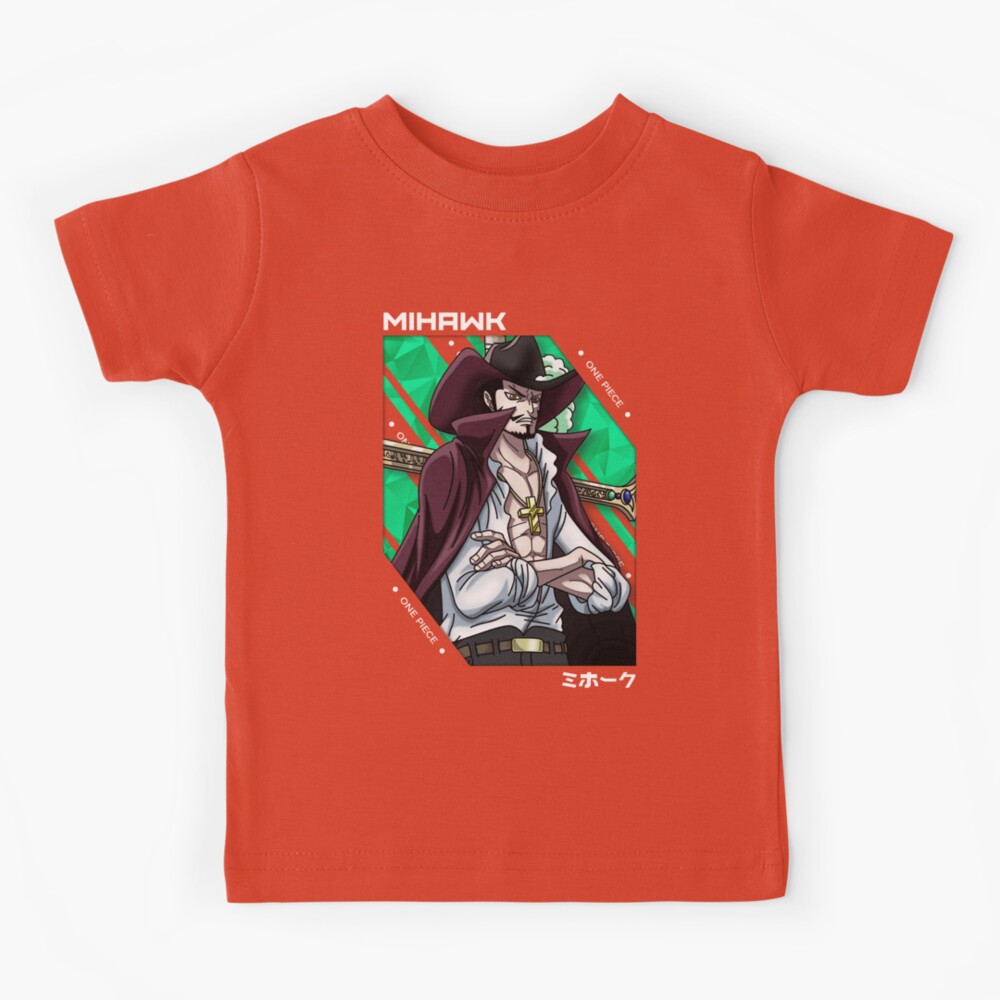 Dracule Mihawk - One Piece v.1 - white version Kids T-Shirt for