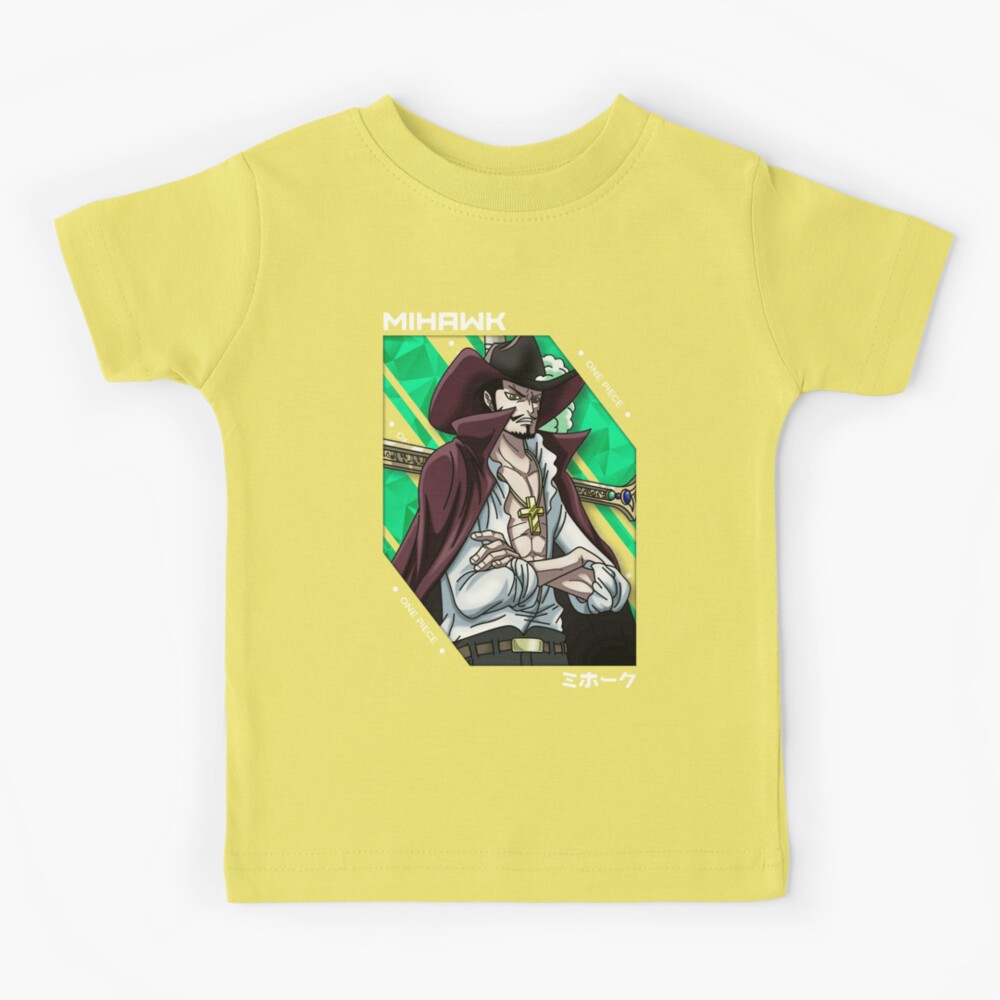 Dracule Mihawk - One Piece v.1 - white version Kids T-Shirt for