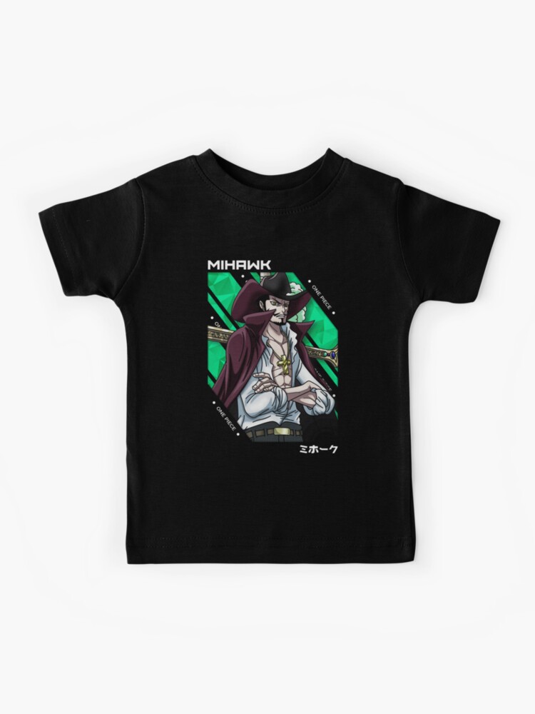 Dracule Mihawk - One Piece v.1 - white version Kids T-Shirt for