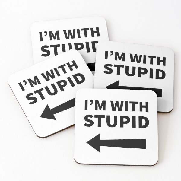 Item preview, I'm With Stupid - Arrow Pointing Left designed and sold by SimpliText.