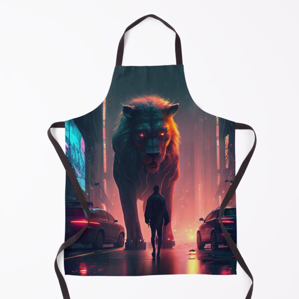 Item preview, Neon Predator Cyberpunk Lion Boss designed and sold by Chrizz1990.