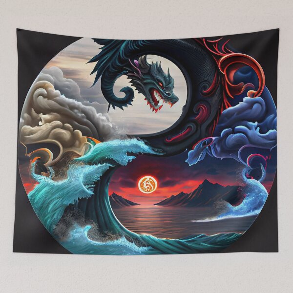 Item preview, Dragon Yin-Yang designed and sold by OccultDreams.