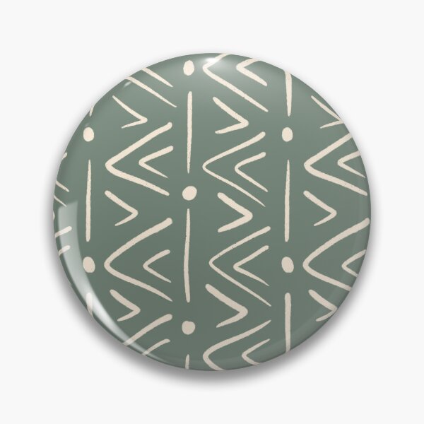 Item preview, Mud Cloth Inspired Freehand Lines in Sage Green designed and sold by CreativeDraws42.