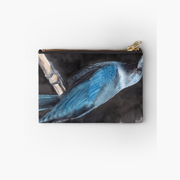 Item preview, Watercolor beautiful western jackdaw designed and sold by MaryWatercolor.