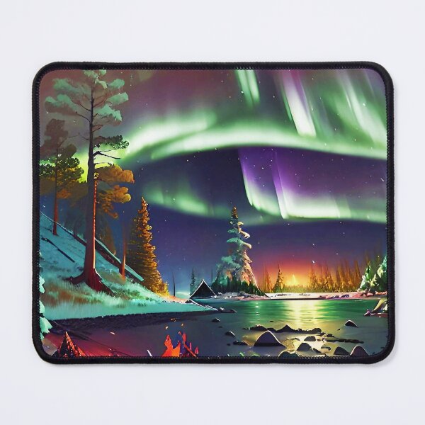 Item preview, Aurora Borealis at a camp fire designed and sold by Kawaii Girl.
