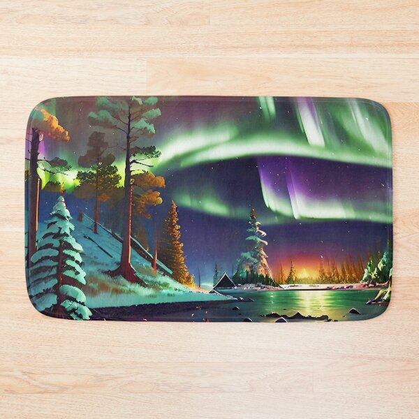 Item preview, Aurora Borealis at a camp fire designed and sold by Kawaii Girl.