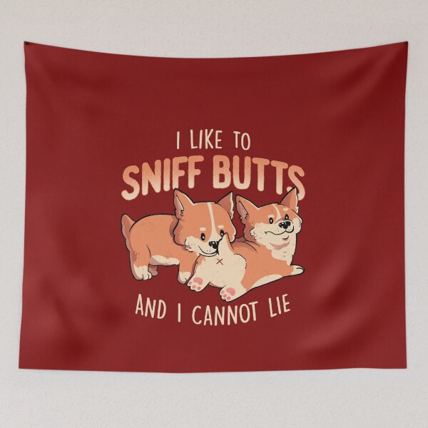 Item preview, I Like to Sniff Butts - Cute Lazy Dog Gift designed and sold by EduEly.