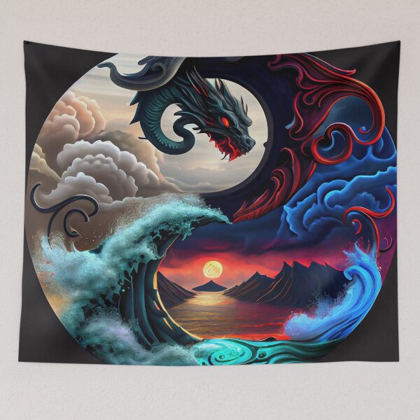 Artikelvorschau, Dragon Yin-Yang (Variation 2) entworfen und verkauft von OccultDreams.