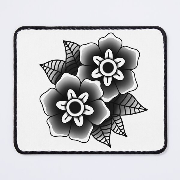 Item preview, Blackwork flowers designed and sold by Ames-O-Art.