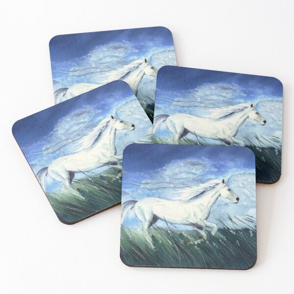 Item preview, Watercolor white horse designed and sold by MaryWatercolor.