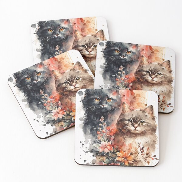 Item preview, Fantastical Angora Cat Art in Watercolor designed and sold by ANWA15.