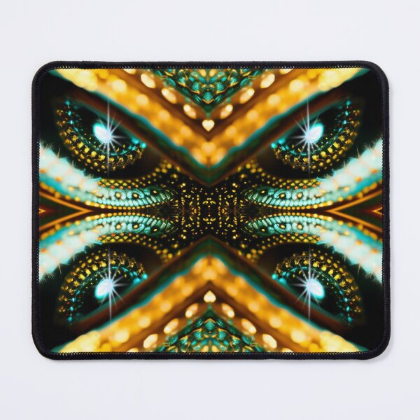 Item preview, Snake Eyes Kundalini Rising Mirrored Turquoise Gold designed and sold by SpiritGifts.