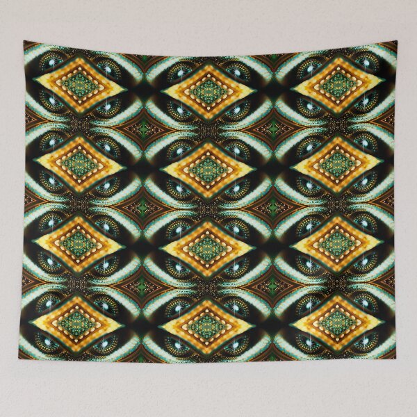 Item preview, Snake Eyes Kundalini Rising Mirrored Turquoise Gold designed and sold by SpiritGifts.