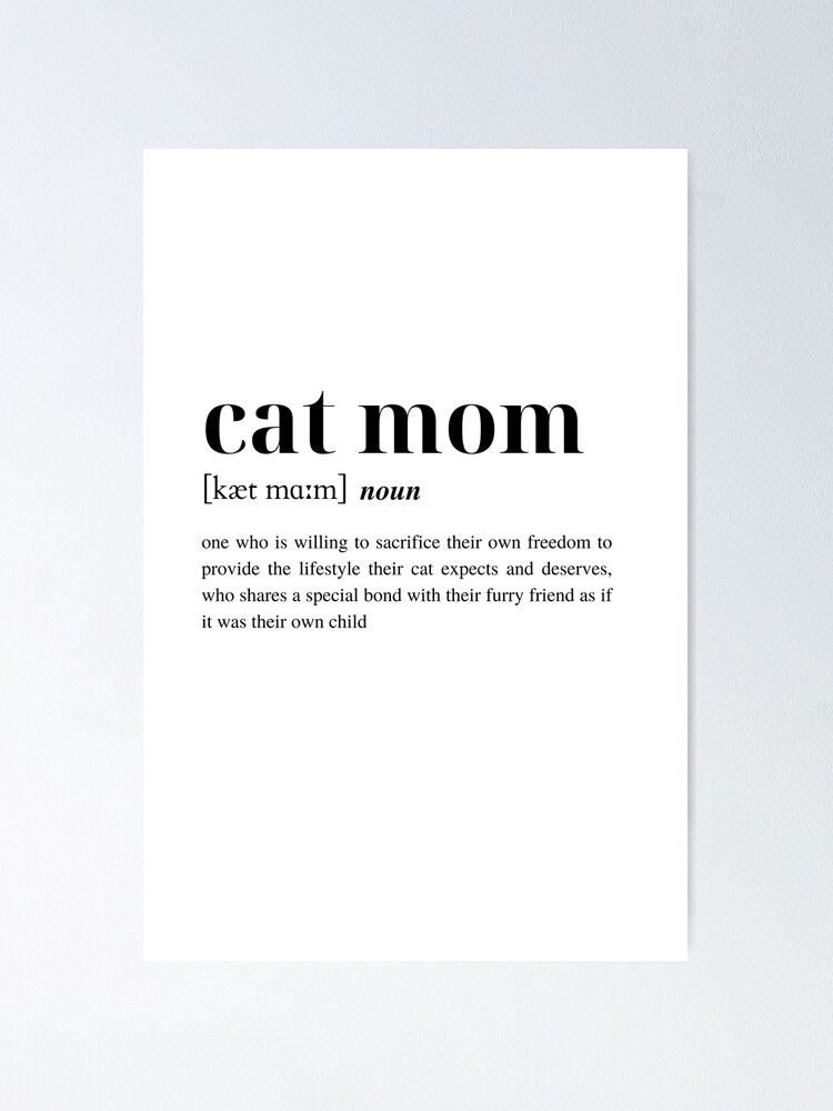 Cat large bold letters typography simple black and white Pet Mat