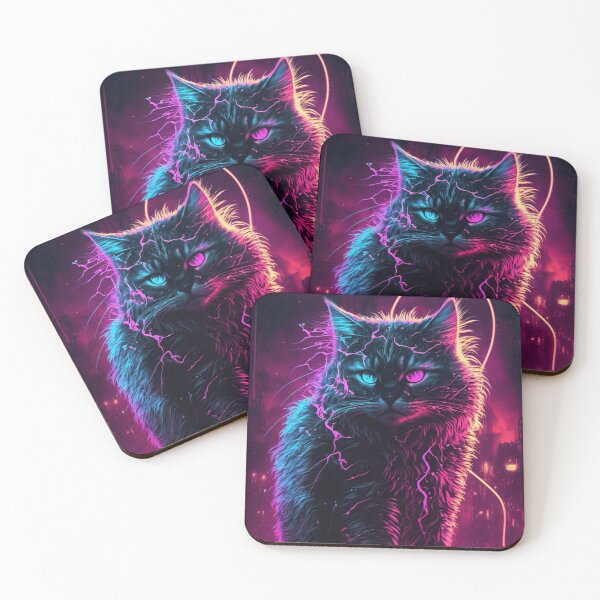 Item preview, Stray Cyberpunk Cat Staring Into Your Soul designed and sold by Nightarcade.