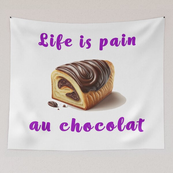 Item preview, Life Is a Pain Au Chocolat Purple designed and sold by unrealartwork.