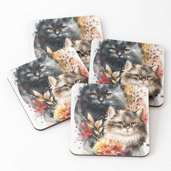 Item preview, Ethereal Cat Portraits designed and sold by ANWA15.