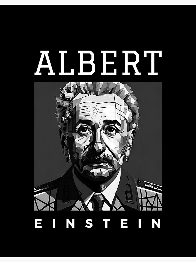 Disover Albert Einstein Black And White Premium Matte Vertical Poster