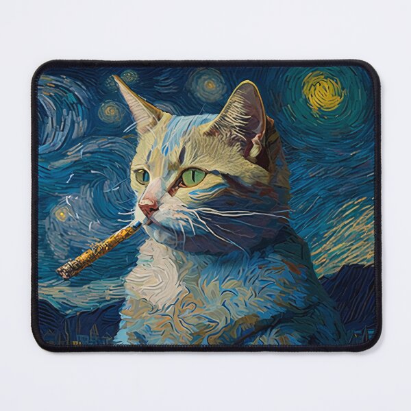 Item preview, Van Gogh Cat Smoking at 420 designed and sold by RocketMoose.