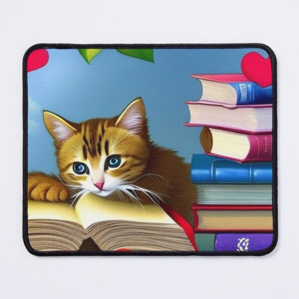 Item preview,  Valentine's Day - Cute cat with a book designed and sold by IviBlack.