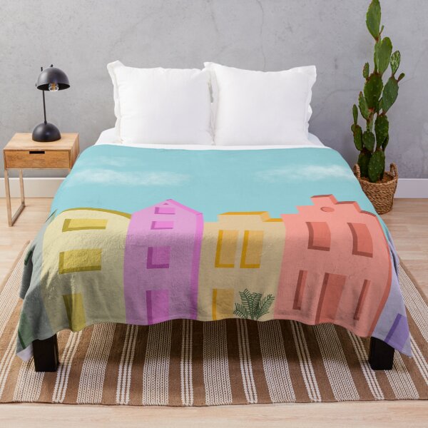 Item preview, Colorful houses in pastel colors designed and sold by Ninaeva.