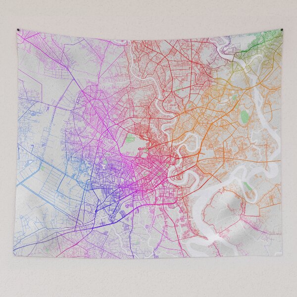 Item preview, Ho Chi Minh City Map of Vietnam - Colorful designed and sold by deMAP.