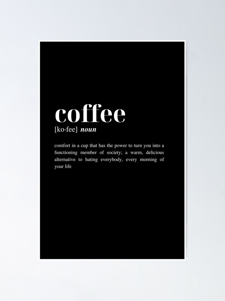 Procaffeinating Coffee Definition,coffee Bar Accessories,coffee Bar Print,coffee  Bar Sign,coffee Bar Art,espresso Accessories,trendy Posters 