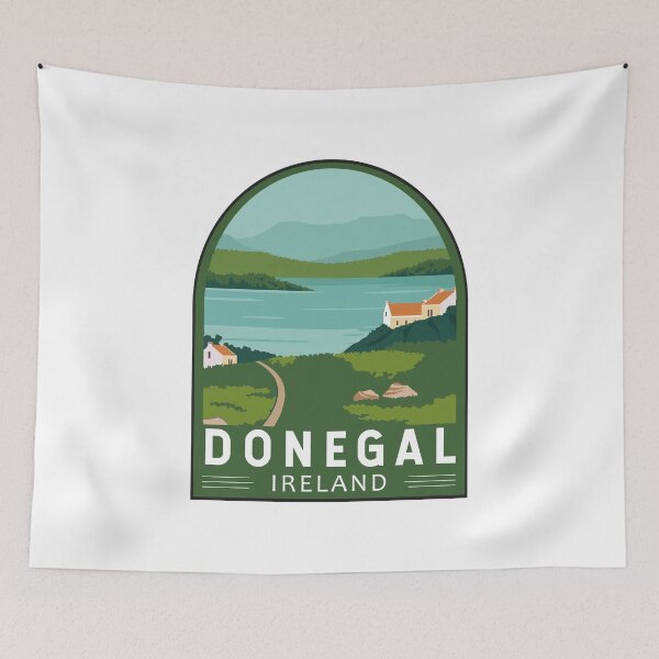 Item preview, Donegal Ireland Travel Retro Emblem designed and sold by KrisSidDesigns.