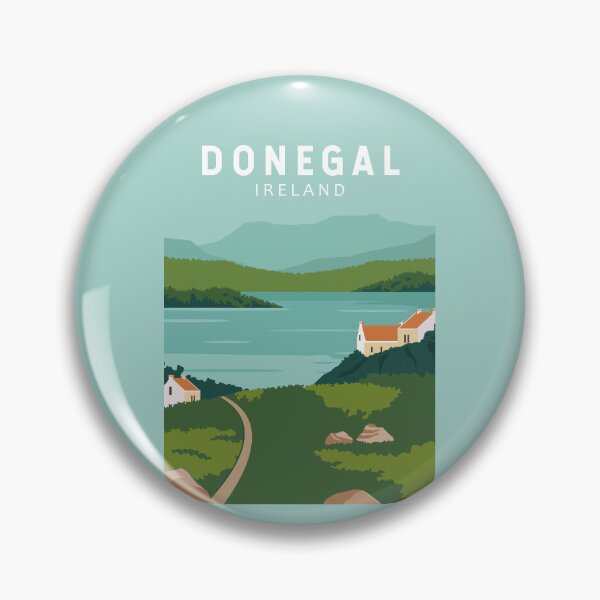 Item preview, Donegal Ireland Retro Travel Art Vintage designed and sold by KrisSidDesigns.