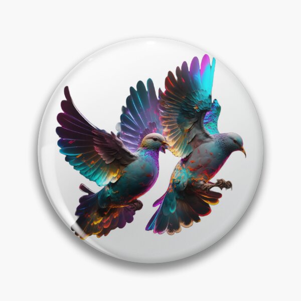 Item preview, Beautifil and Colourful Doves - Art designed and sold by GloriousArtSKD.