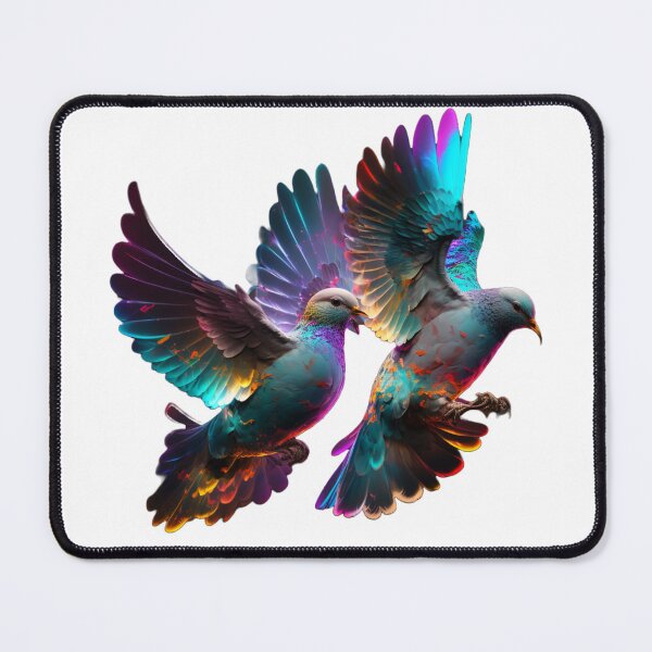 Item preview, Beautifil and Colourful Doves - Art designed and sold by GloriousArtSKD.