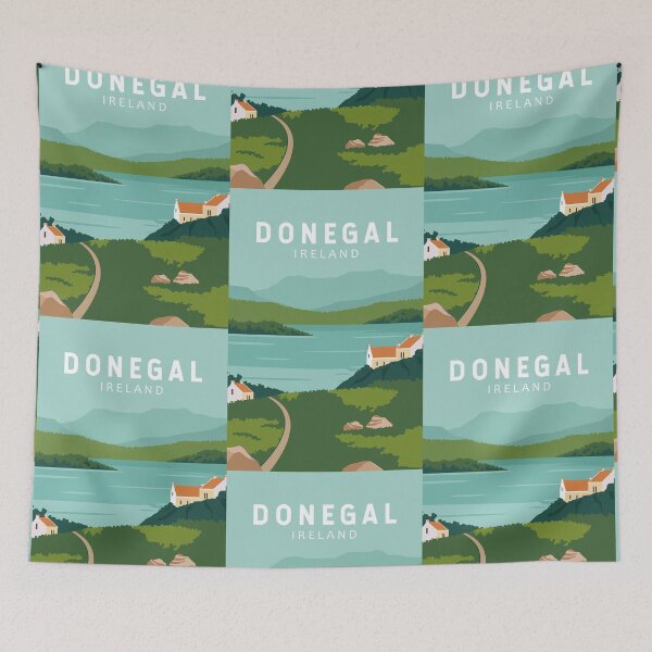 Item preview, Donegal Ireland Retro Travel Art Vintage designed and sold by KrisSidDesigns.
