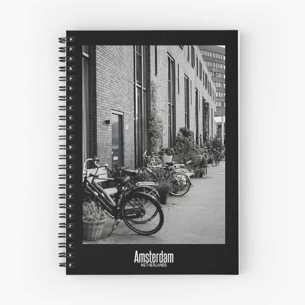 Item preview, Amsterdam Black and White Photo - Netherlands Wanderlust - Bicycles at Street designed and sold by SoccaTamam.