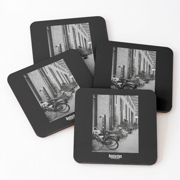 Item preview, Amsterdam Black and White Photo - Netherlands Wanderlust - Bicycles at Street designed and sold by SoccaTamam.