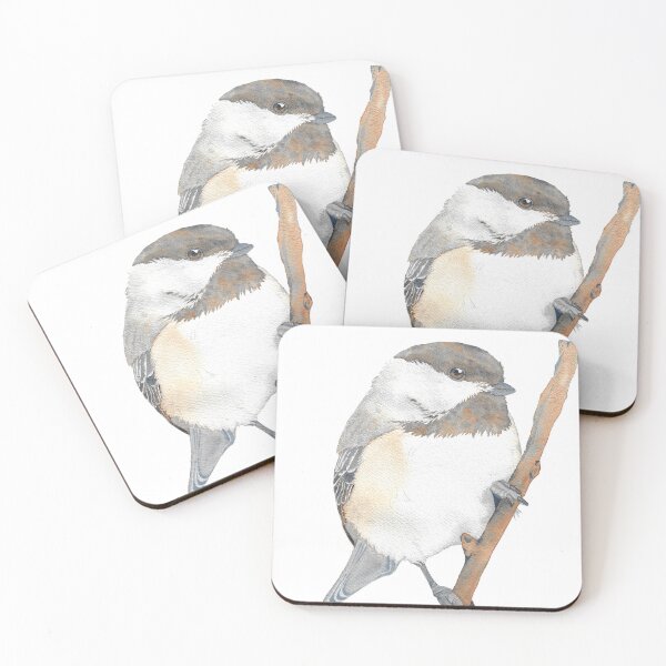 Item preview, Black-capped Chickadee Poecile atricapillus watercolor portrait designed and sold by L'Atelier Oranjade.
