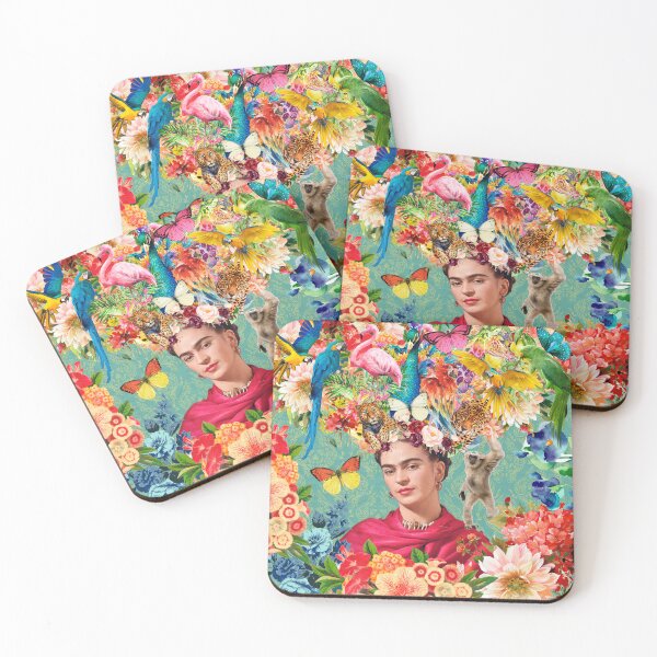 Item preview, Frida Kahlo Teal Monkey designed and sold by Muycote.