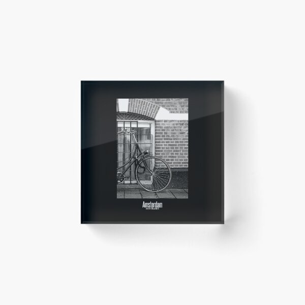Item preview, Amsterdam Black and White Photo - Netherlands Wanderlust - Parked Bicycle designed and sold by SoccaTamam.