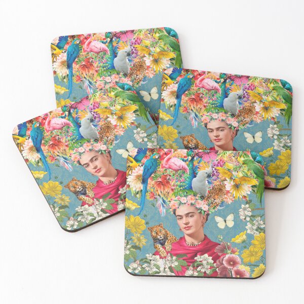 Item preview, frida kahlo white parrot designed and sold by Muycote.