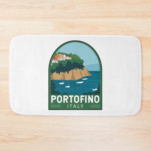 Item preview, Portofino Italy Travel Retro Emblem designed and sold by KrisSidDesigns.