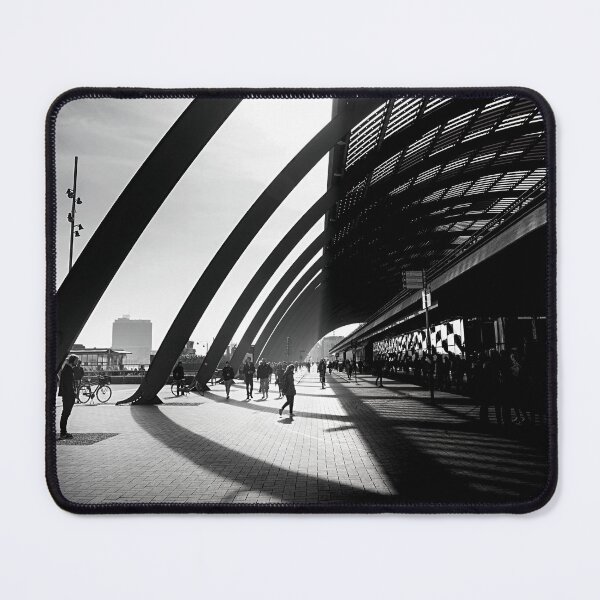 Item preview, Amsterdam Subway Black and White Photo - Netherlands Wanderlust - Urban Metro Station designed and sold by SoccaTamam.